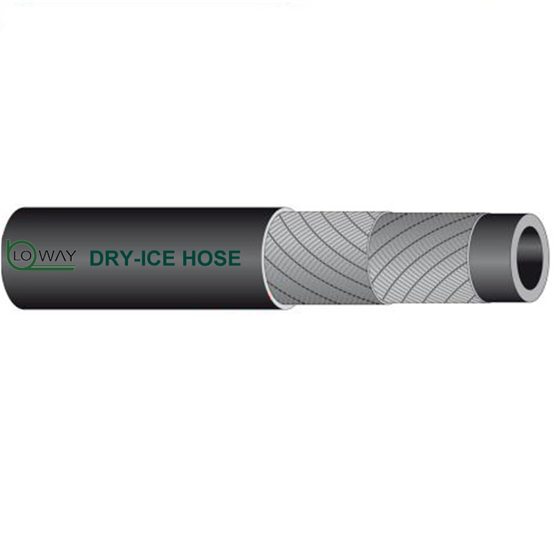 干冰噴涂的軟質(zhì)管，應(yīng)用于需要特殊的噴沙清潔服務(wù)的行業(yè)，可達(dá)-55℃ 。